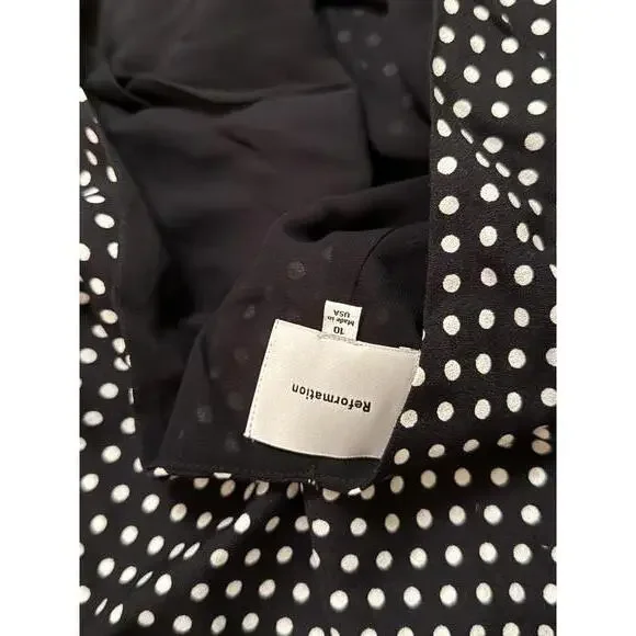 NWT! Reformation Avielle Dress in Aviar Dot Size 10 - Picture 6 of 6